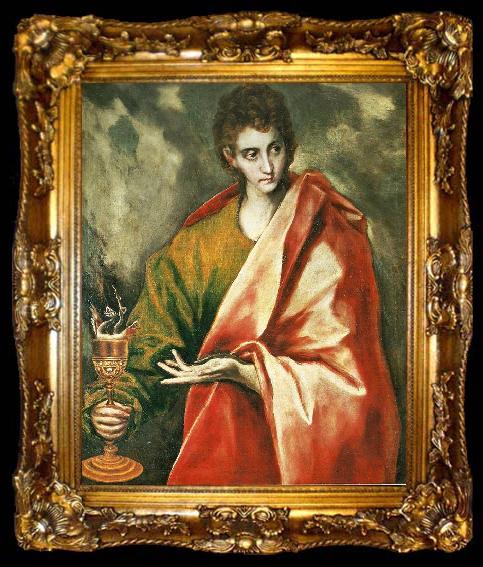 framed  El Greco st john the evangelist, ta009-2